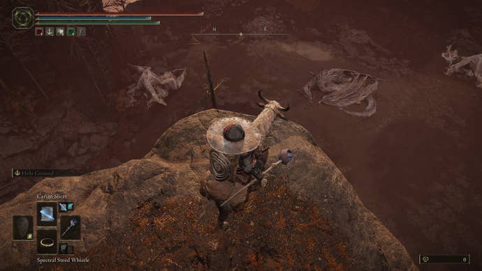 Standing over a ledge where three dragons sleep below in Elden Ring: Shadow of the Erdtree.