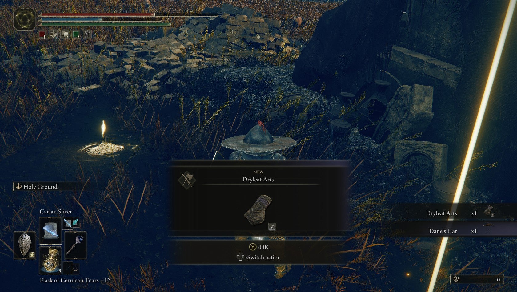 The player obtains the Dryleaf Arts in Elden Ring: Shadow of the Erdtree. - 5