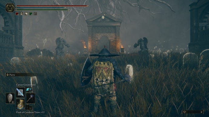 Standing in front of the Western Nameless Mausoleum in Elden Ring: Shadow Of The Erdtree.