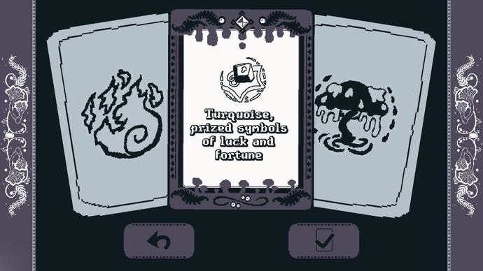 A set of cards denoting quest choices in Mushroom Musume