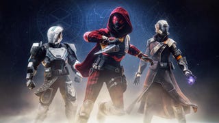 Artwork showing Destiny 2's 10th anniversary gear for all three classes.
