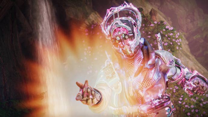 A prism warrior holds out their hand and creates a ball of light in Destiny 2’s The Final Shape expansion.