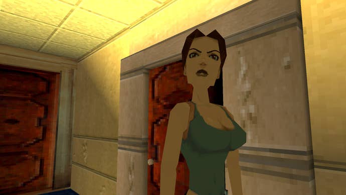 Lara Croft looks to camera in Tomb Raider 4-6 Remastered.