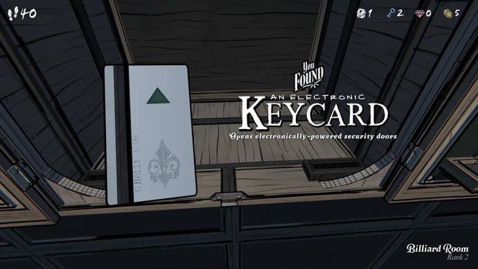 A keycard item in Blue Prince.