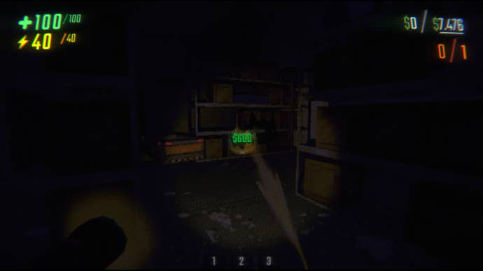 A player searches for loot in the dark in REPO.