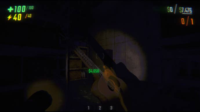 Moving a guitar through the darkness of REPO.