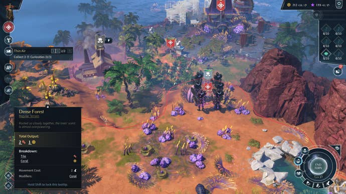 A coral spore spreading purple polyps crossed the surrounding godforsaken and grassland successful Endless Legend 2