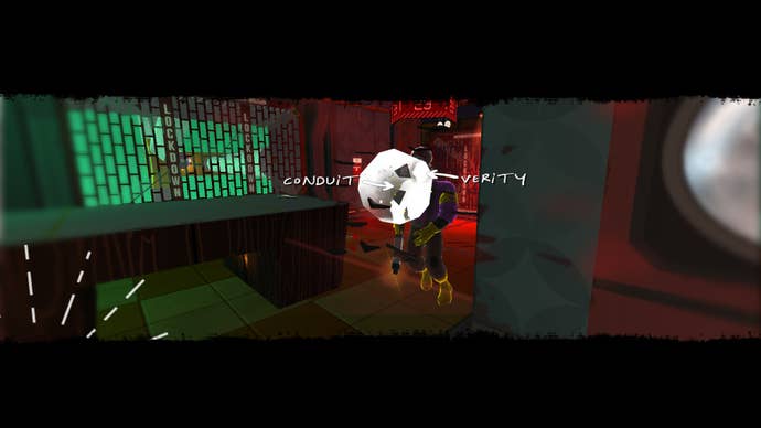 An enemy is hit with an object in Skin Deep.