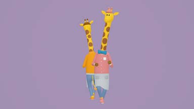 Two giraffes dance in To a T.