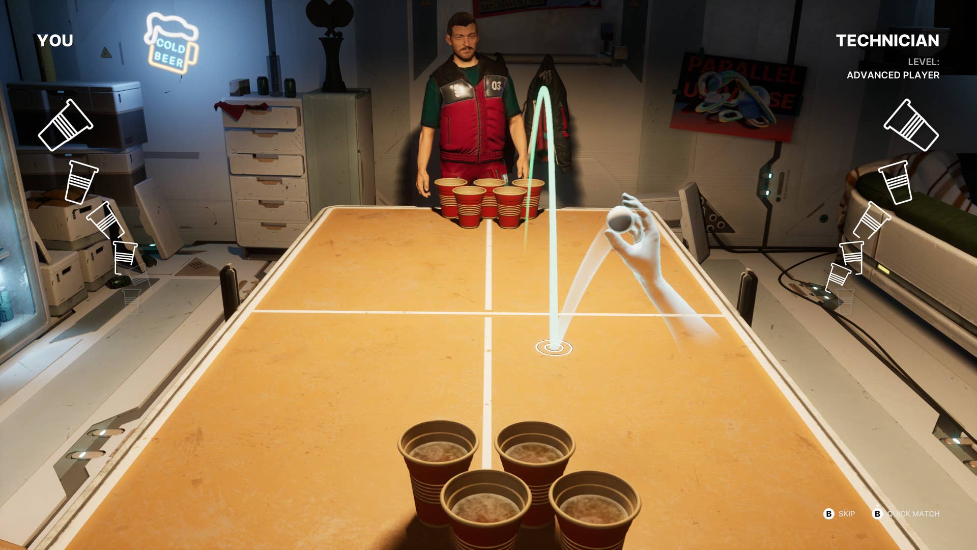 Beer Pon first person game from The Alters