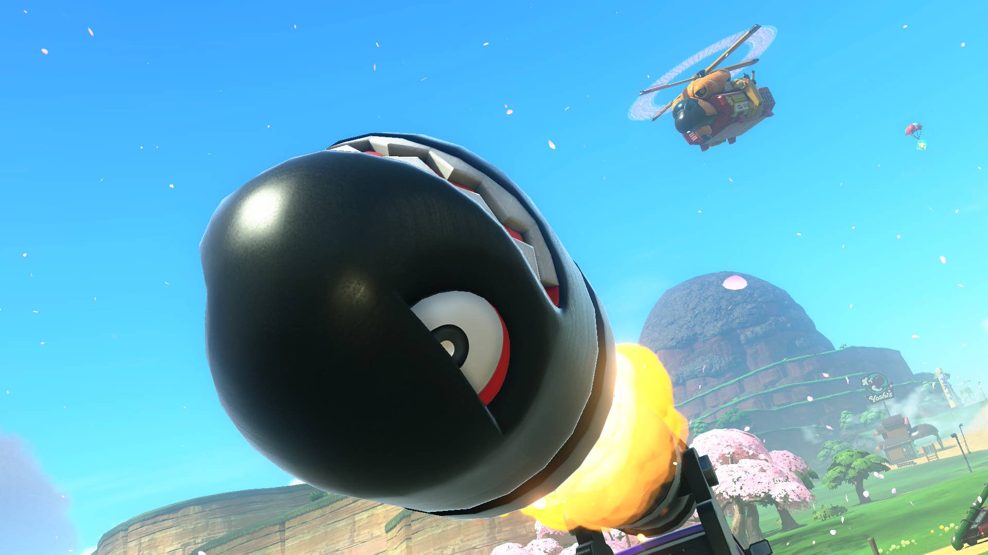 A Banzai Bill in Mario Kart World.