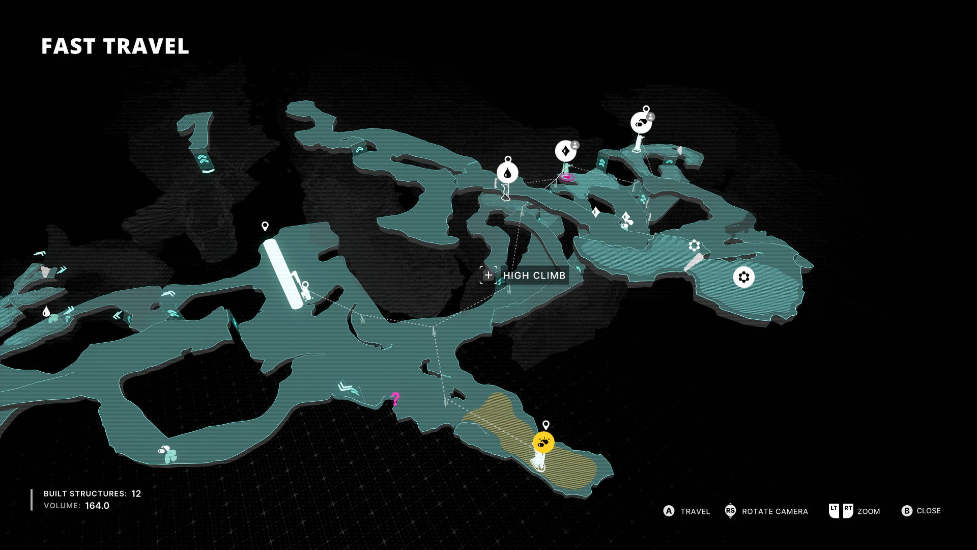 Holographic 3D map of changing regions