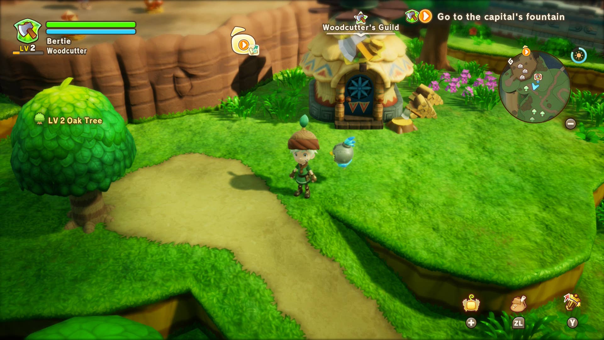 The verdant green, smooth-edged world of Fantasy Life i.