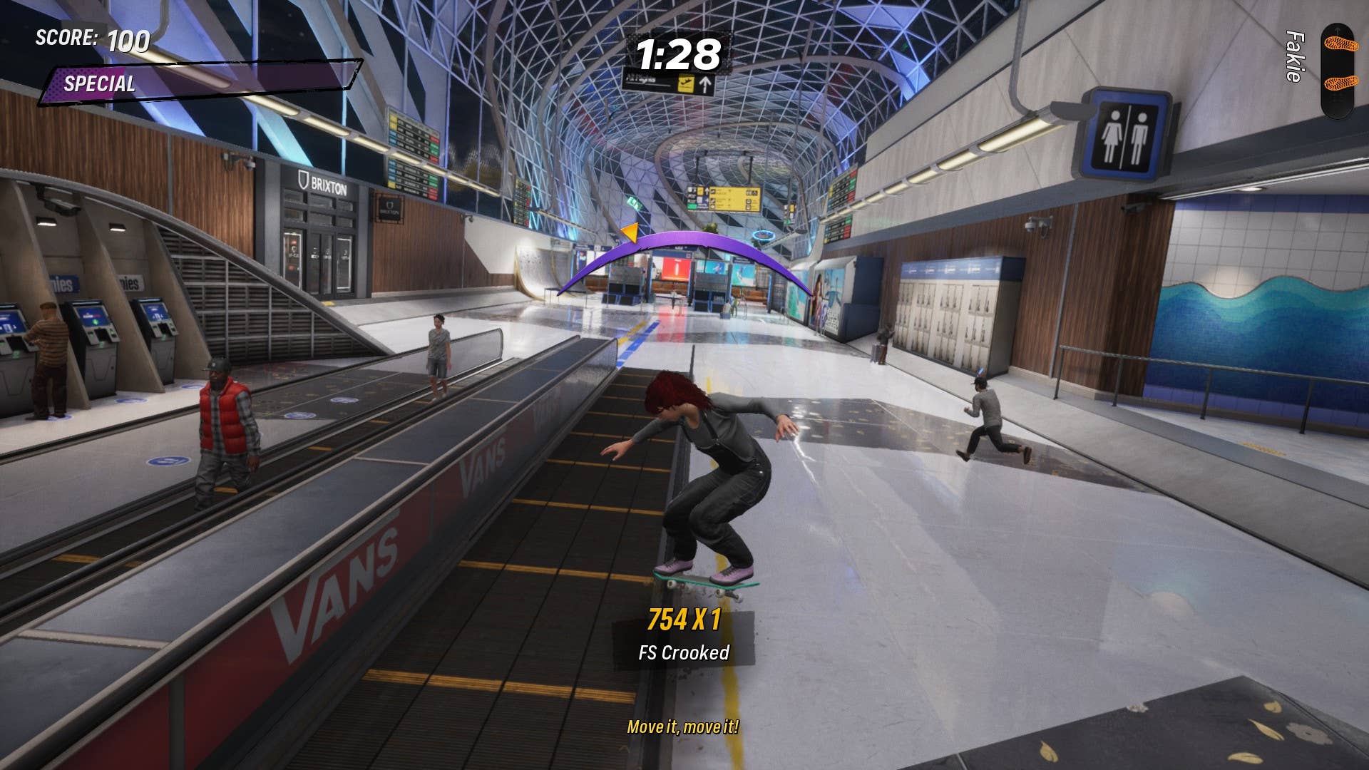 Grinding in the airport in Tony Hawk's Pro Skater 3 + 4.