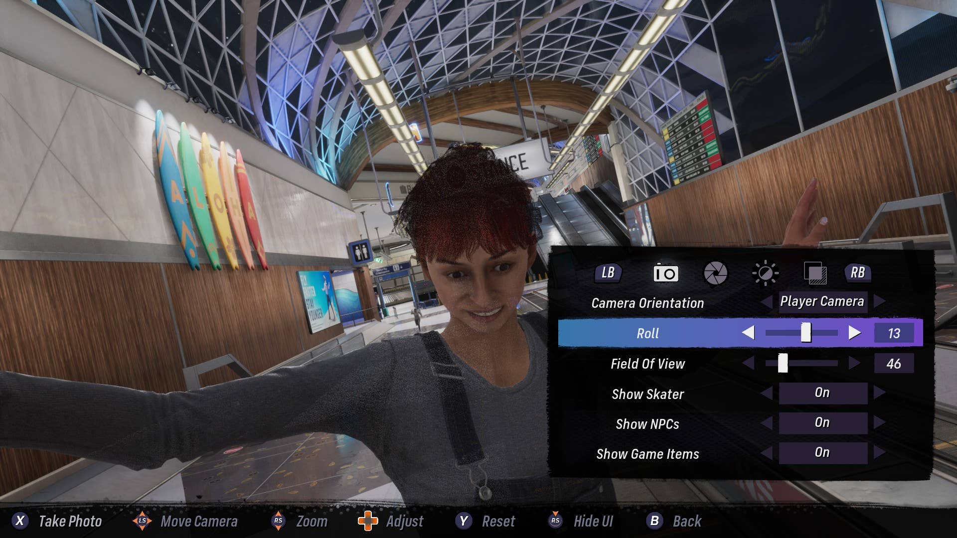 The photo mode in Tony Hawk's Pro Skater 3 + 4.