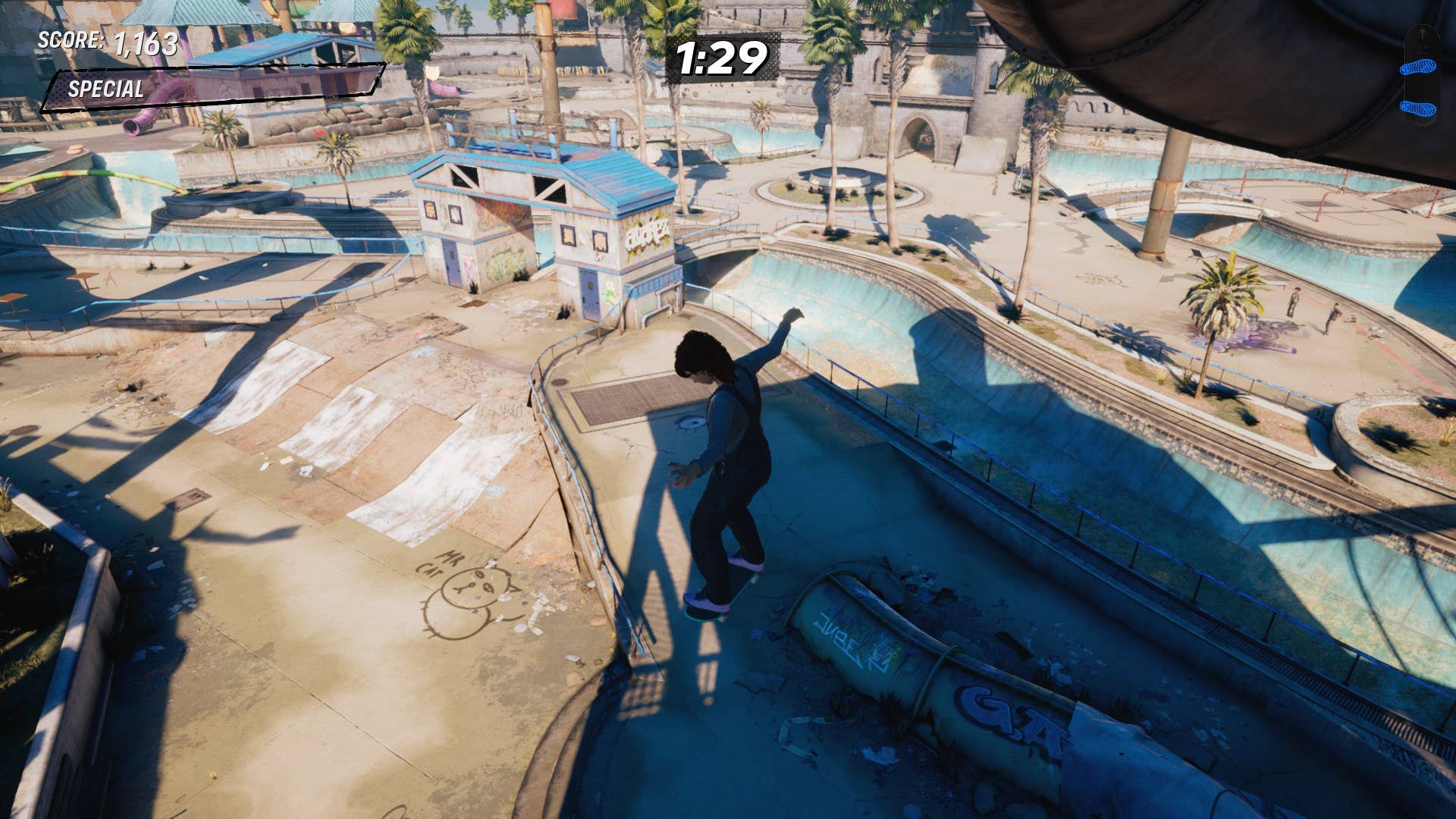 Exploring Waterpark in Tony Hawk's Pro Skater 3 + 4.