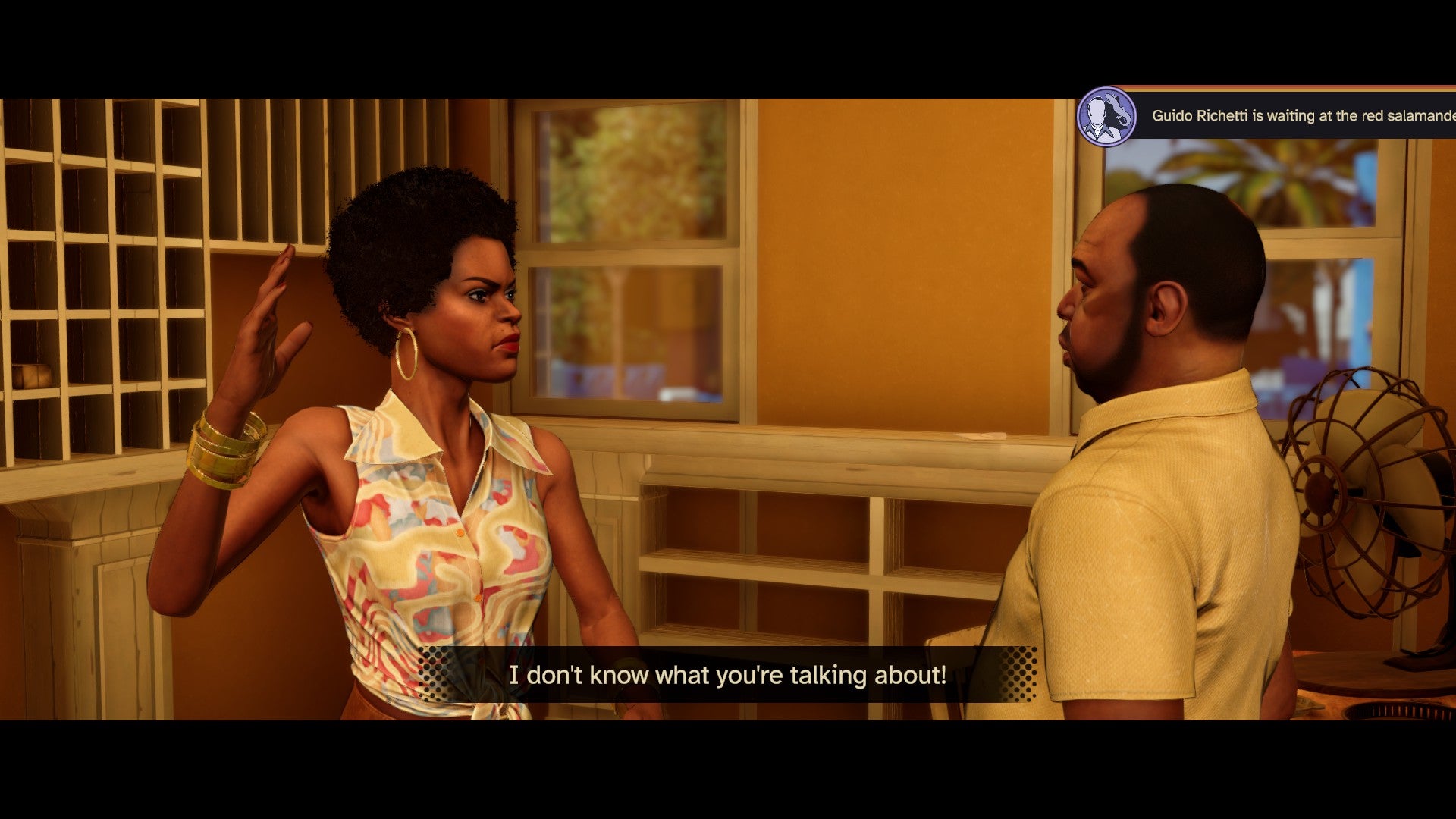 Screenshot from Agatha Christie&rsquo;s Death on the Nile of Jane Royce winding up her right arm like she&rsquo;s about to backhand a poor hapless bystander