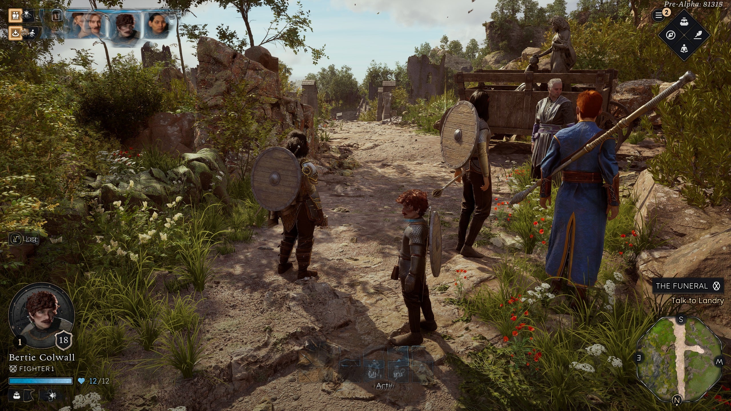 A group of adventurers stands around in Solasta 2. Haven't they anything better to do?