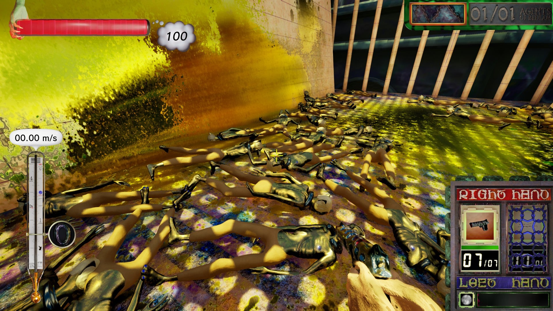 A pile of dead goblin George Washingtons covered in gold paint, from goblinAmerica.