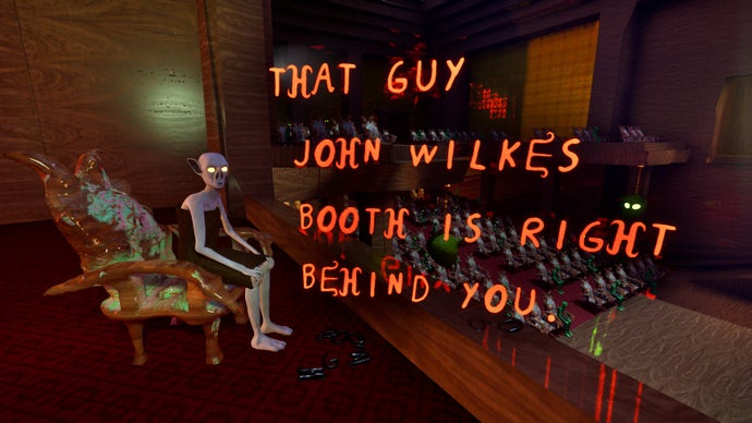 Abe Lincoln dodged the bullet in goblinAmerica, a brain-mottling shooter set in a putrefying alternative USA