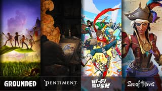 Artwork for the four Xbox games coming to PlayStation, including Sea of Thieves.