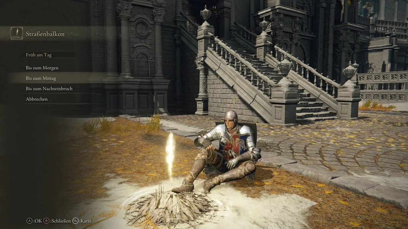 Our character taking a beak at the Site of Grace.