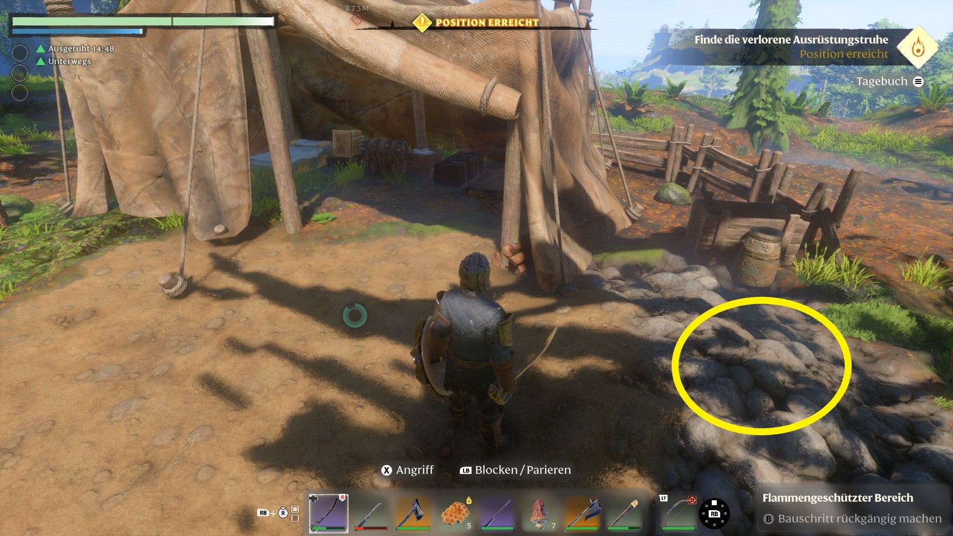 Enshrouded Truhe des Oswald Anders Ausrüstungskiste des Schmieds finden Eurogamer.de