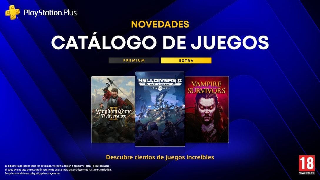 PlayStation Plus Extra y Premium de agosto