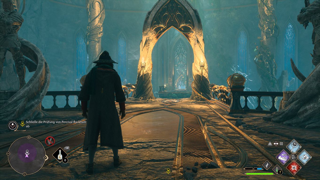 Hogwarts Legacy Percival Rackhams Prüfung Kobolde untersuchen, Turm und Prüfung abschließen