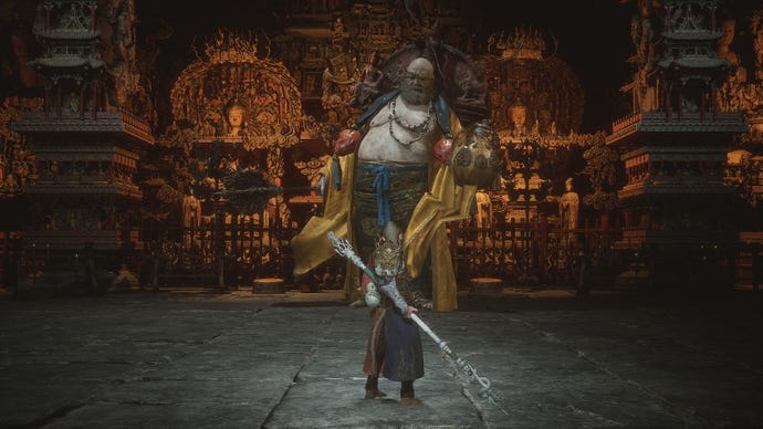 Facing Yellowbrow, the final boss of Black Myth: Wukong’s Chapter 3.