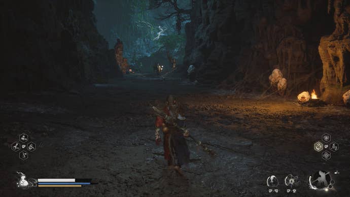 A Lantern Bearer marks the path forward in Black Myth: Wukong’s Webbed Hollow.