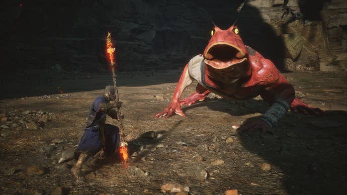 The last of the frog bosses in Black Myth: Wukong, Lang-Baw-Baw croaks at the Destined One.