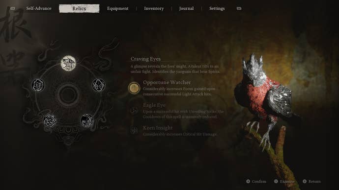 The Craving Eyes relic in Black Myth: Wukong.