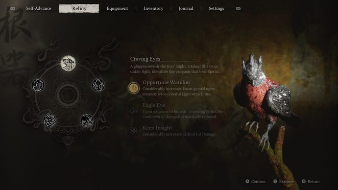 The Craving Eyes relic in Black Myth: Wukong.