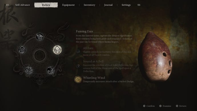 The Fuming Ears relic in Black Myth: Wukong.