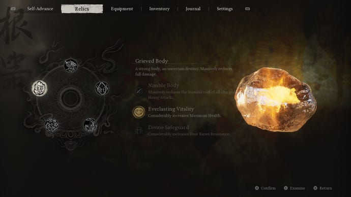 The Grieved Body relic in Black Myth: Wukong.