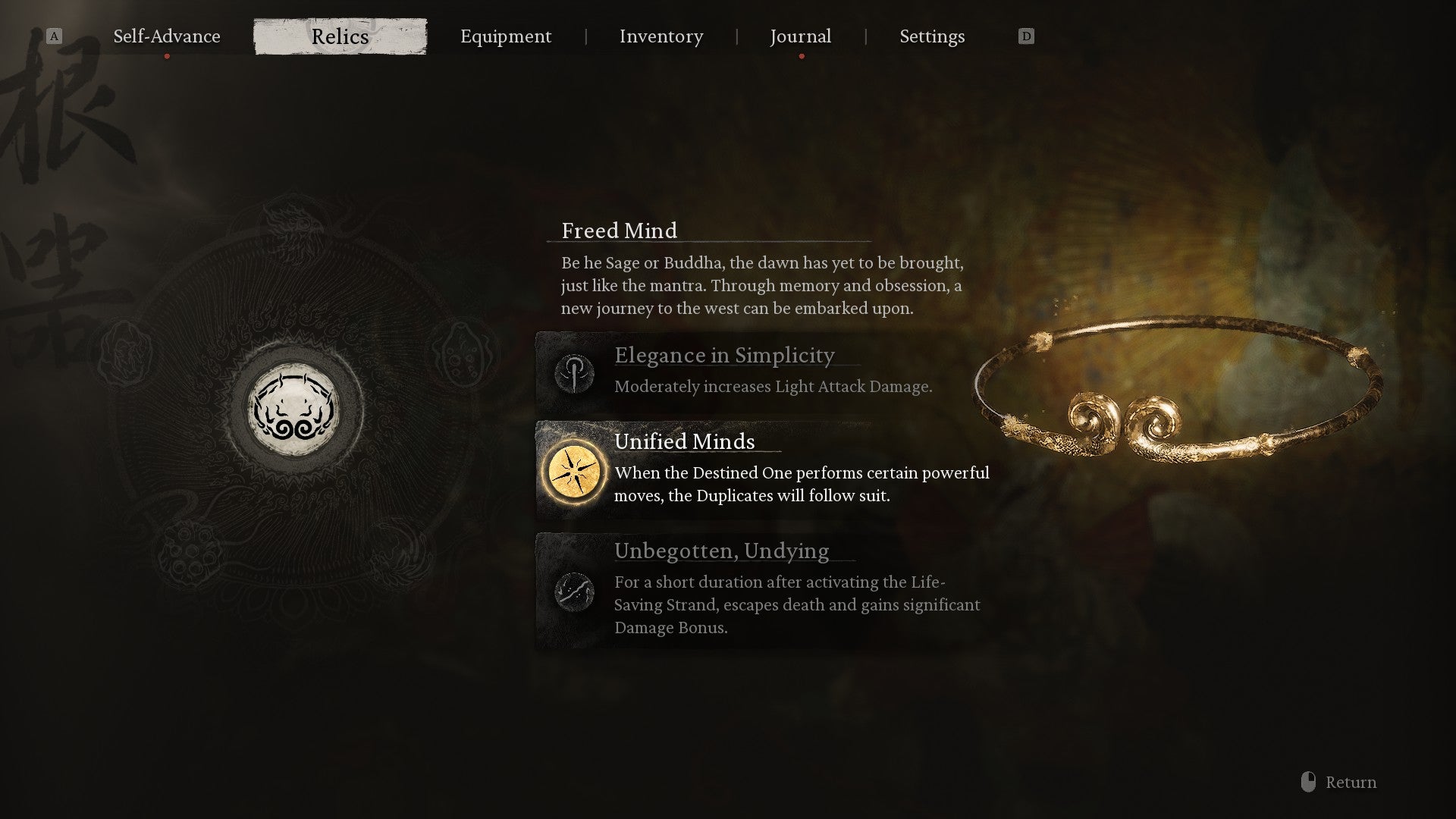 The Freed Mind relic in Black Myth: Wukong. - 8