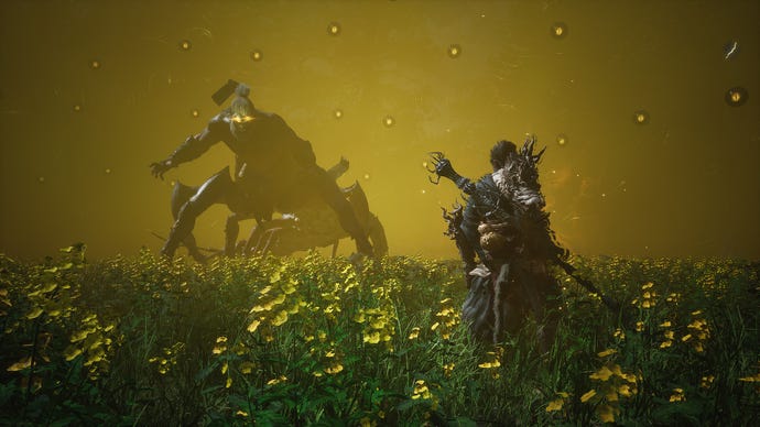 The second phase of Black Myth: Wukong’s Hundred-Eyed Daoist Master fight commences with him turning the arena yellow with electricity.