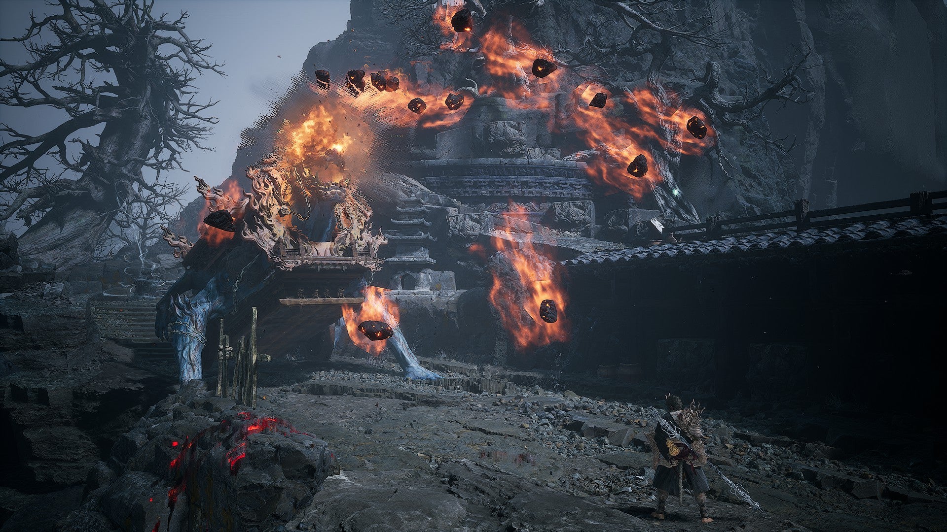 The battle against the Brown-Iron Cart, first of the Element Carts in Black Myth: Wukong. - 5