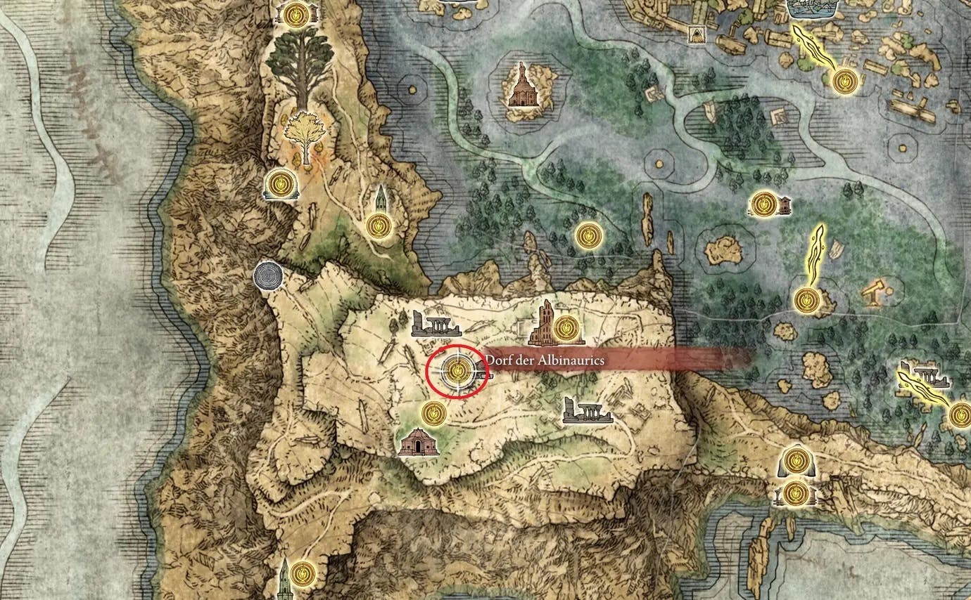 How to get to Village of the Albinaurics in Elden Ring, and how to get