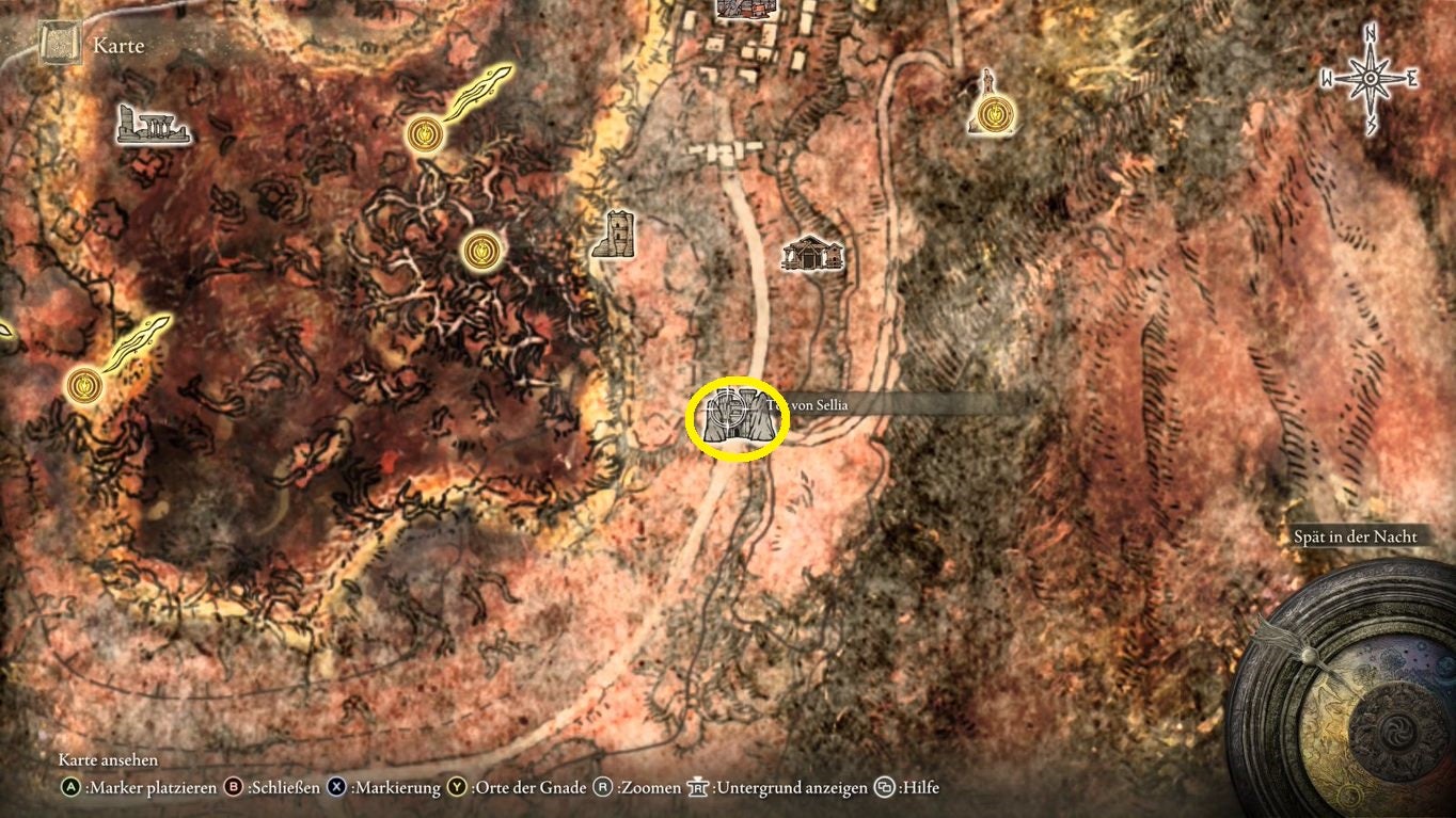 Elden Ring Sellia Stadt Der Zauberer Elden Ring: Sellia, Stadt der Zauberer (3 Türme), Goldene Nadel und