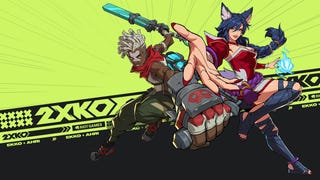 2XKO Ahri and Ekko logo splash