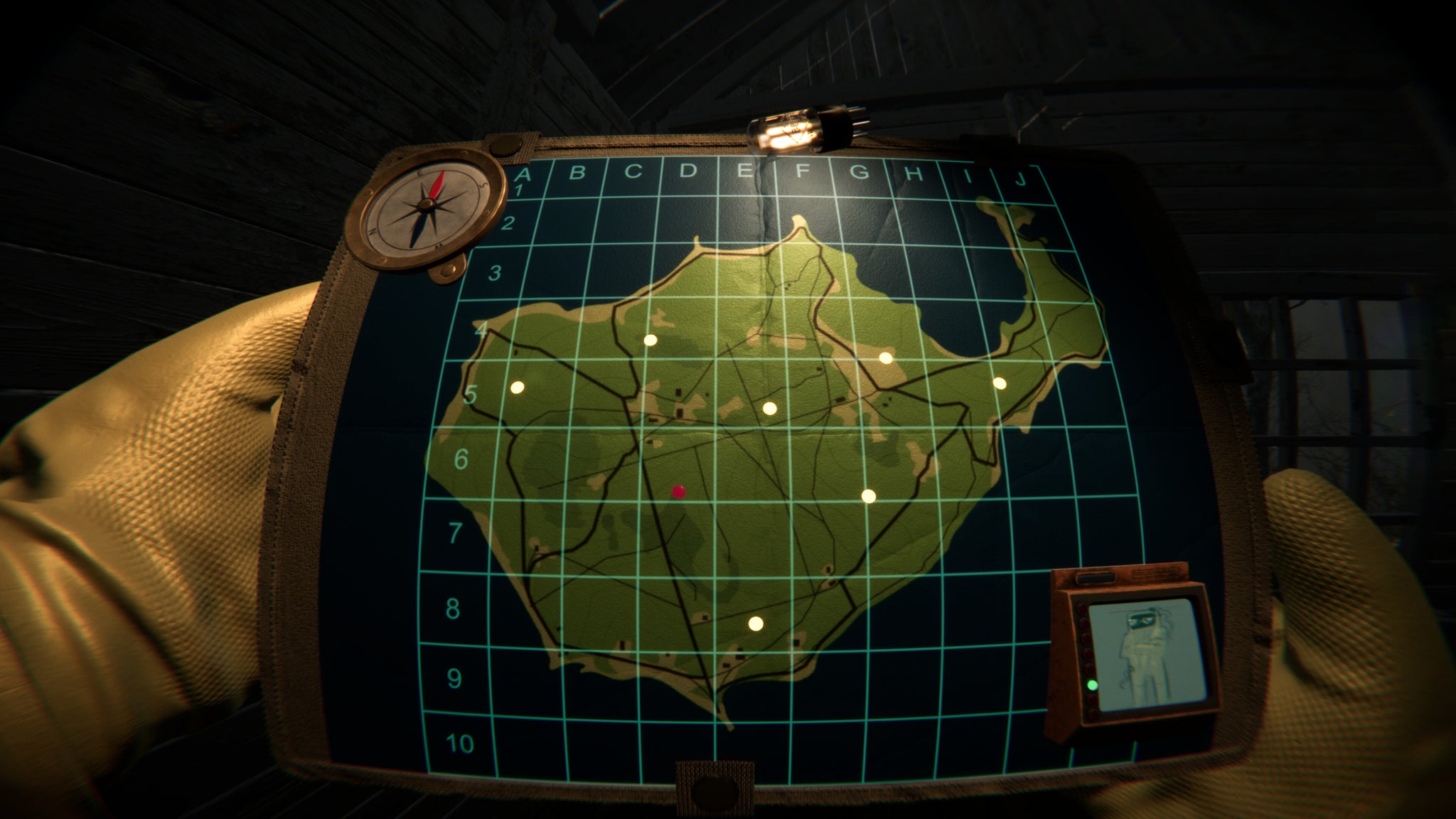 A screenshot of Digested showing an in-game map of a barren island - 4