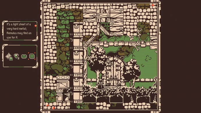 An underground chamber with trees and an arched door in Everdeep Aurora