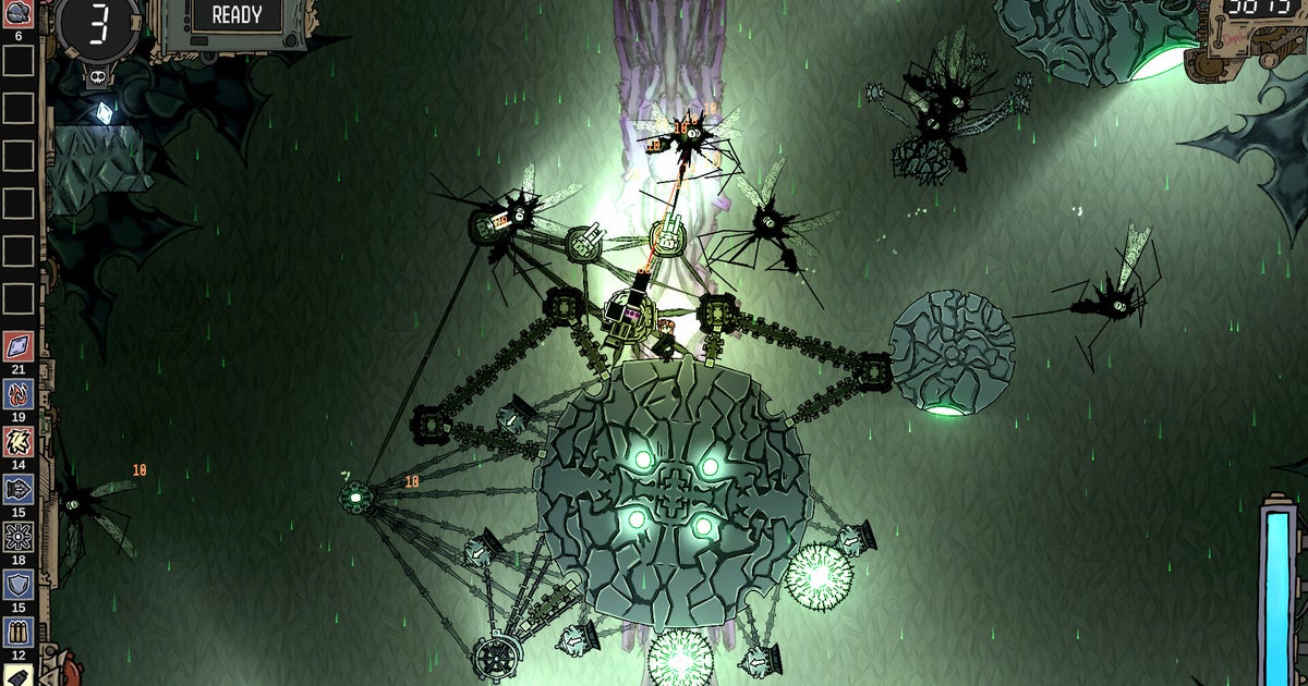 I adore the Scavengers Reign-style underworld of Cleanfall, in which you build airships out of bugs I adore the Scavengers Reign-style underworld of Cleanfall, in which you build airships out of bugs