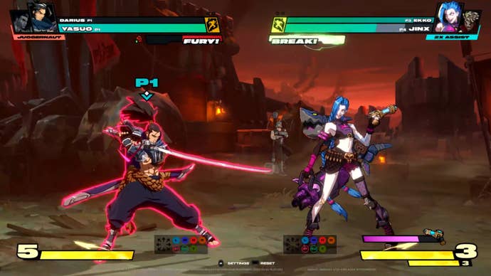 The screen view from the 2xko Dev journal for Alfa Laboratory 2 showing rage in action.