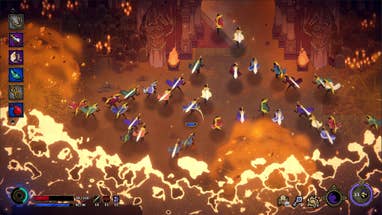 A horde of players moving  distant  from the flames arsenic  they effort   to flight  hellhole  successful  33 Immortals