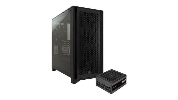 corsair 4000d airflow and a corsair rm750 power supply