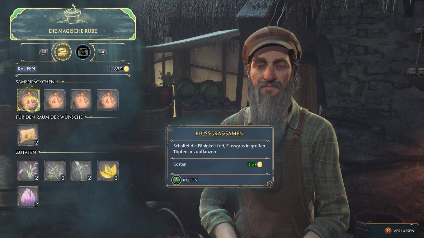 Hogwarts Legacy Professor Garlicks Aufgabe 1, 2 Alraune, Venemosa Tentacula, Flussgras finden