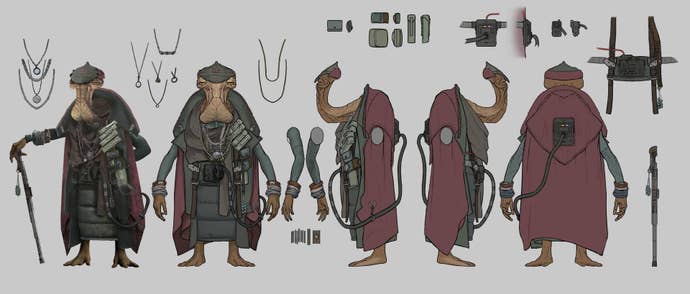 A diagram of an alien quality from Star Wars Eclipse, with a unit and cape